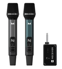 Wireless Microphone, Metal Dynamic Microphones with grey and cyan