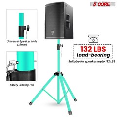 5 Core Speaker Stand Pair Adjustable 4.5Ft PA DJ Tripod Heavy Duty w 35mm Mount