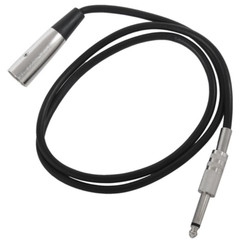 XLR 3-Pin Male To 1/4″ Plug TS Microphone Mono Cable Unbalanced Shielded Audio