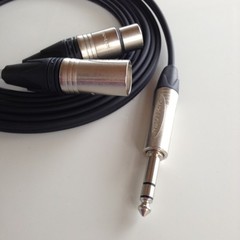 3FT Mogami W2528 Insert, Send-Return, Y Cable with Neutrik TRS/XLR 3 Pin
