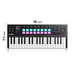 Donner STARRYKEY-37 PLAY MIDI Keyboard Controller, 37 Key Portable MIDI…