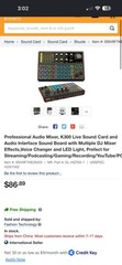 K300 Compact Desktop Audio Mixer 6-Channel Built-in Effects 3.5mm Jack