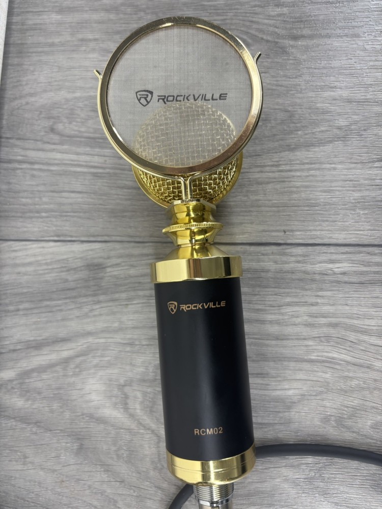 Rockville RCM02 Pro Wired Studio Recording Condenser Microphone – USB hookup