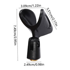 2Pcs Universal For Wired/ Wireless Mic Stand Microphone Clips Clamp Holder 180°