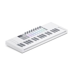 Novation Launchkey Mini 37 MK4 White MIDI w/ Mackie CR8BT & CR8SBT Sub
