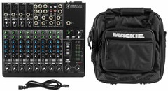 New Mackie 1202VLZ4 12-channel Compact Mixer + Matching Mackie Travel Bag