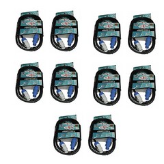 10 PowerCon Cables 6 ft Blue A to Gray B Connectors 14 AWG by Prox