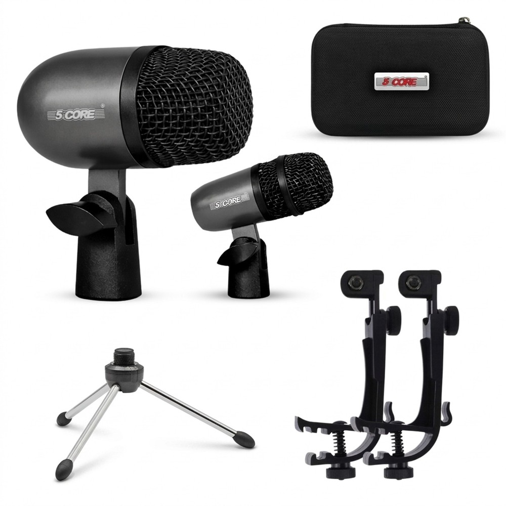 5 Core Tabla Mic Indian Instrument Microphone Set for Bayan & Dayan Dholak Mic
