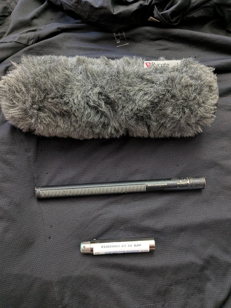 Sennheiser 416T + A4812 48V to 12T In-Line Barrel Adapter