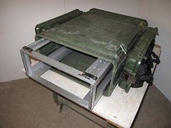 Rackmount 04U x24 Slide Out General Dynamics Composite Shock Mount Rack Case B1