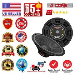 5 Core 15 Inch Subwoofer 450W Car Audio 4Ohm Deep Bass Sub Woofer Loud Speaker