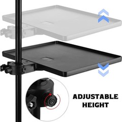 Adjustable Microphone Stand Tray for Music Sheets & Recording Accessories