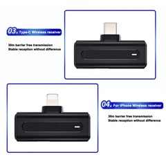 Wireless Lavalier Microphone Audio Video Recording Mini Mic For Android iphone