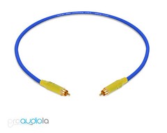 Mogami 2534 Quad Cable | Yellow Amphenol RCA to RCA | Blue 2.5 Feet 2.5 Ft. 2.5′