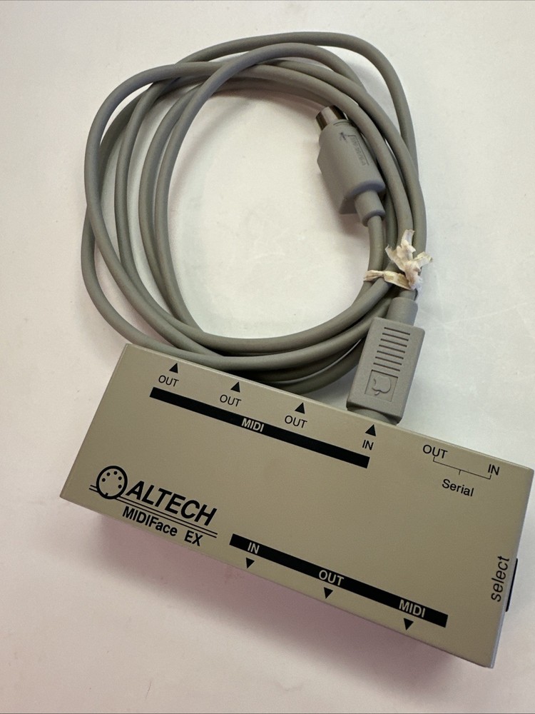Altech MIDIFace EX MIDI Interface w/ Mac Serial Cable Vintage 1 In 3 Out