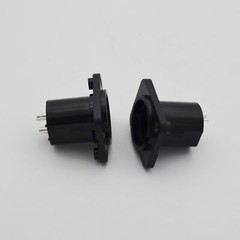 10pcs 3-Pole XLR Connector Panel Mount Male Jack Audio Adapter Chassis End Plug