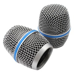 2PCS Microphone Grille Mic Grill Ball Head Mesh Fits For Shure Beta87A