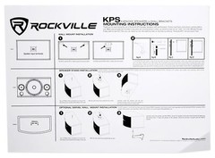 Pair Rockville KPS65 6.5″ 2-Way 400 Watt Karaoke Speakers+Wall Brackets / MDF!