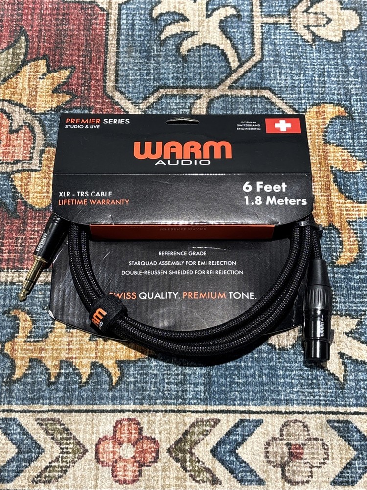Warm Audio Premier Series – Studio & Live XLR Female to TRS Male 6 ft. Black