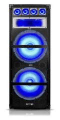 Technical Pro VRTX215LED Dual 15″ 7-Way 1800 Watt Carpeted Speaker Cabinet W/LED