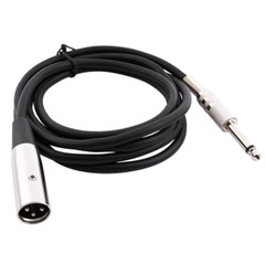 XLR 3-Pin Male To 1/4″ Plug TS Microphone Mono Cable Unbalanced Shielded Audio