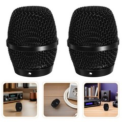 2 Pcs Microphone Mesh Grille Replacement Metal Cover For Performance Mic