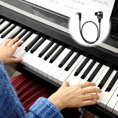 2 Pack High-Speed MIDI Cables: 3.5mm Angled to Straight TRS for Tight Spaces