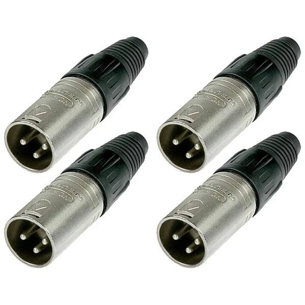 4x Neutrik NC3MX 3 Pin XLR Male Cable Connector Adapter Mic Microphone Mixer