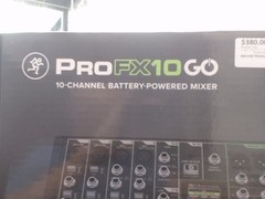 Mackie ProFX10 GO Battery Powered 10 Channel Analog Audio Mixer with (EZ1007376)