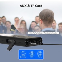 Retekess Wireless Tour Guide Audio System Mic Transmitter 6 Receivers Meeting
