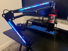 Fifine xlr/usb RGB gaming microphone with boom arm