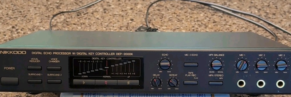 Nikkodo DEP-2000K Digital Echo/Key Processor 1U Rack 2CH RCA 1/4″ Black