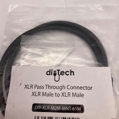 Premium XLR Pass Through cable for Pro Audio Installations (Male to Male)