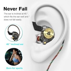 Black Ak3file Earbuds – Deep Bass Sound – Wired Gaming Earbuds