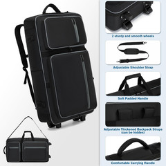 DJ Case with Wheels Compatible with DDJ FLX10/1000/1000SRT/REV7/REV5/SCLIVE 4,DJ