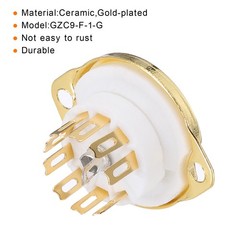 4 Pcs 9pin Tube Socket Ceramic Vacuum Tube Protect Tube Pin Socket White
