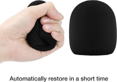 6 Pack Microphone Foam Windscreen Cover Black Handheld Mic Pop Filter Universal