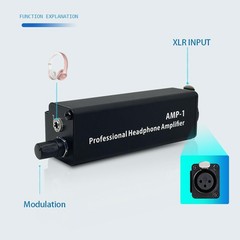 1Pc AMP-1 Portable Headphone Amp Converter XLR to 3.5mm Audio Plug-and-Play