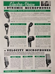 Vintage 1940’s Electro Voice 630 dynamic microphone w 423A stand display 664 636