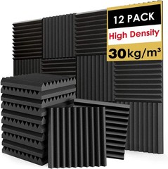 Acoustic Foam Panels, Sound Proof Foam Panels for Walls, High Desnsity Studio S