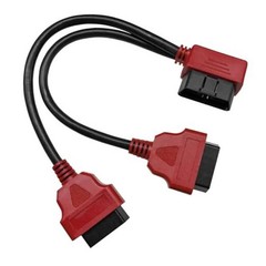 ZIMISI Right Angle OBD2 Splitter, 16 Pin 1 Male to 2 Female OBD2 Extension Red