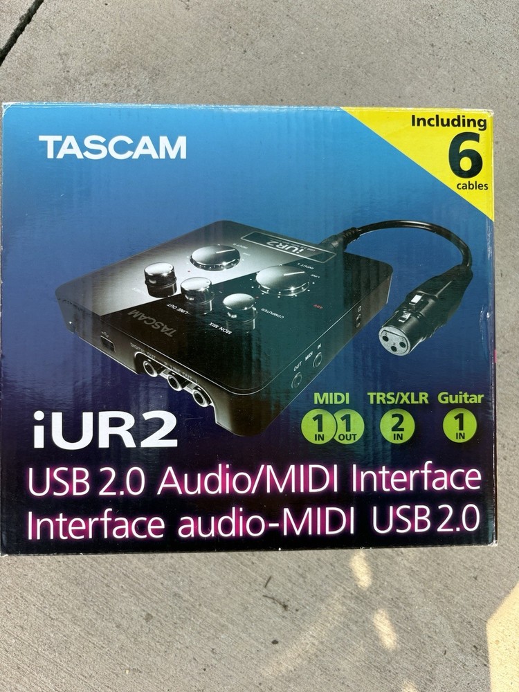 TASCAM IUR2 USB 2.0 Audio MIDI Interface for iPad Mac and PC HeadPhone