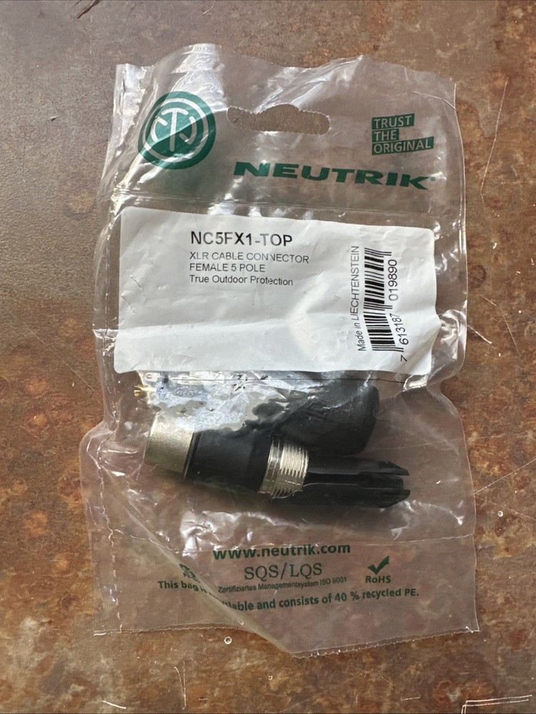 Neutrik NC5FX1-TOP IP65 5 Pin XLR DMX