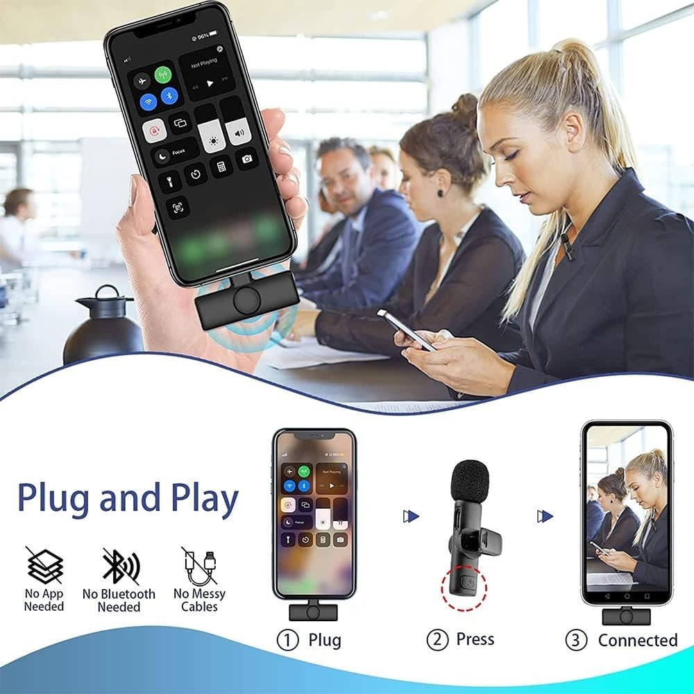 Professional Wireless Lavalier Microphone for Live Broadcast Gaming Recording