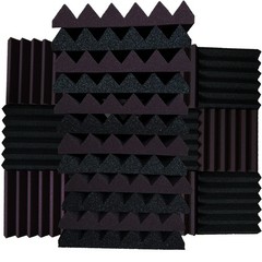 12 Pack Wedge Burgundy/Black Acoustic 2″ x 12″ x 12″, Bordeaux/Black