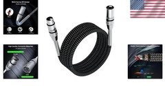 High-Speed 10ft Microphone Cable with Braided Nylon – Ultimate Compatibility