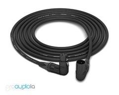 Canare Quad L-4E6S Cable | Neutrik Gold XLR Right-Angle | Black 35 Feet 35 ft.