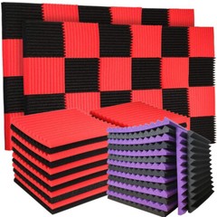 96 Pack Acoustic Wall Panels Studio Sound Noise Proofing Insulation Foam 24Pack