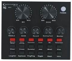 Technical Pro MIX1 Rechargeable Podcast Podcasting Recording USB/Bluetooth MIxer
