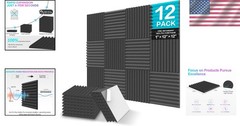 Eco-Friendly Soundproof Panels – 12 Pack, Perfect for Home Theaters & Workspaces